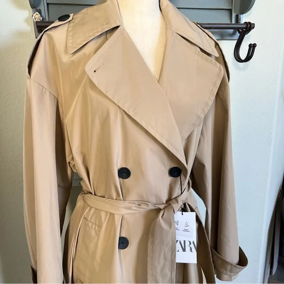 Zara wind and rain trench coat nwt - Picture 4 of 10